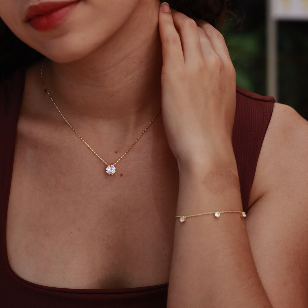 Pulseira Ponto de Luz Delicata - Dourado