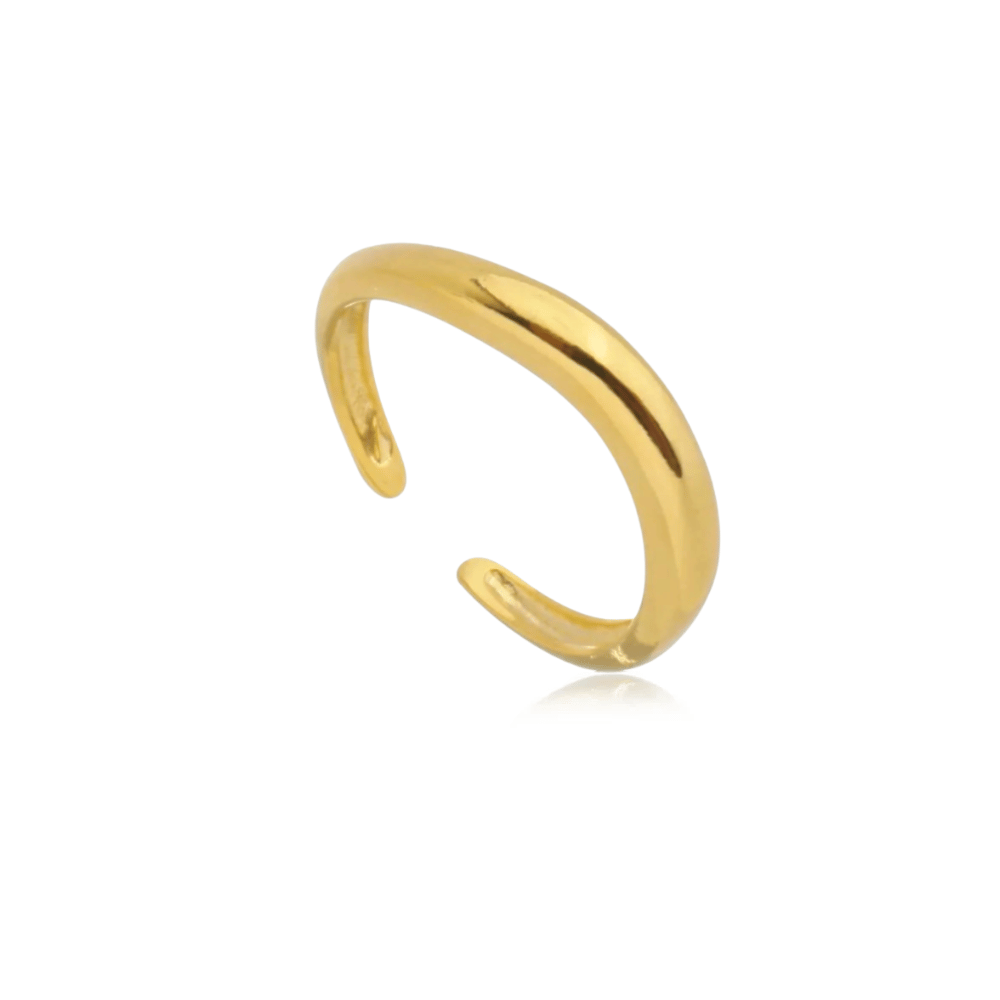 Anel Fluido Elegância Ajustável - Dourado