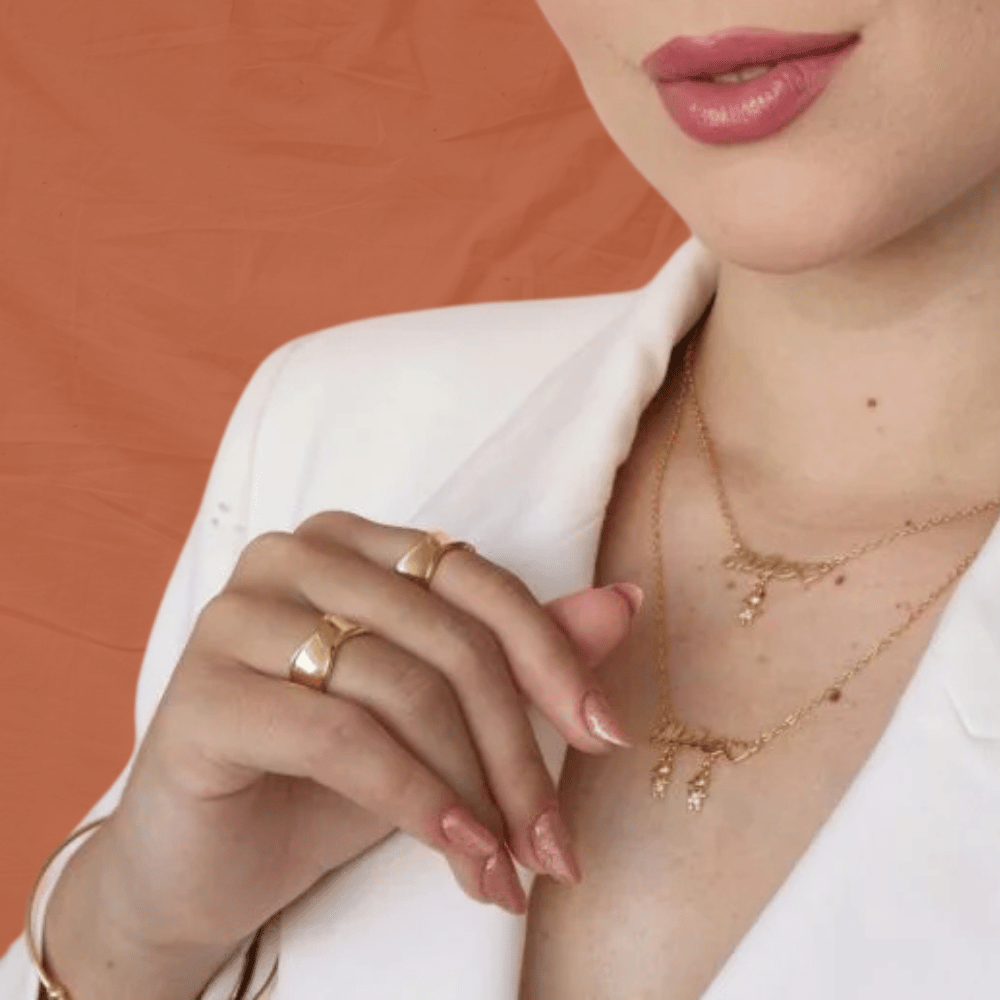 Anel Fluido Spin Ajustável - Dourado