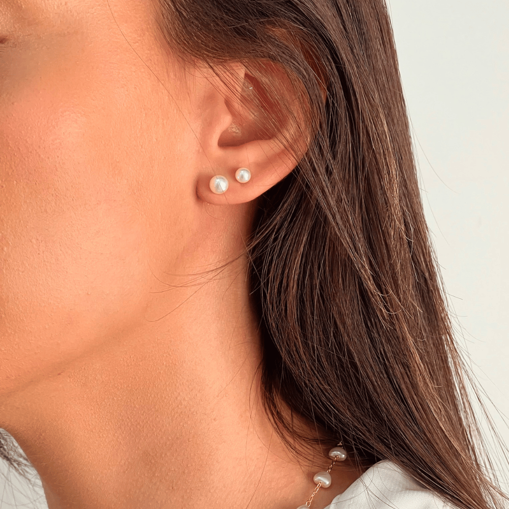 Brinco de Pérola Kit Banhado à Ouro