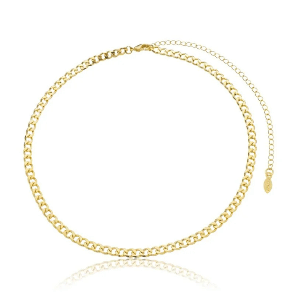 Choker Grumet Diamantada - Dourado