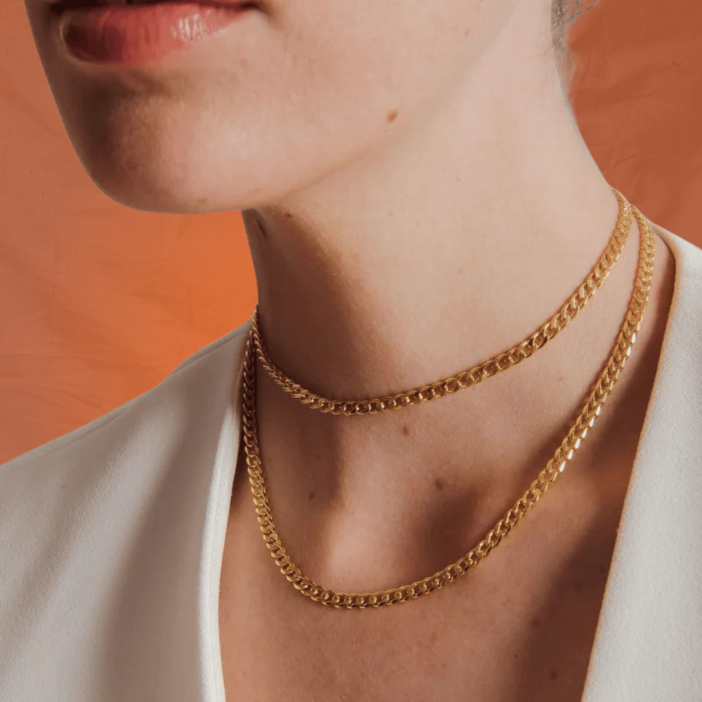 Choker Grumet Diamantada - Dourado