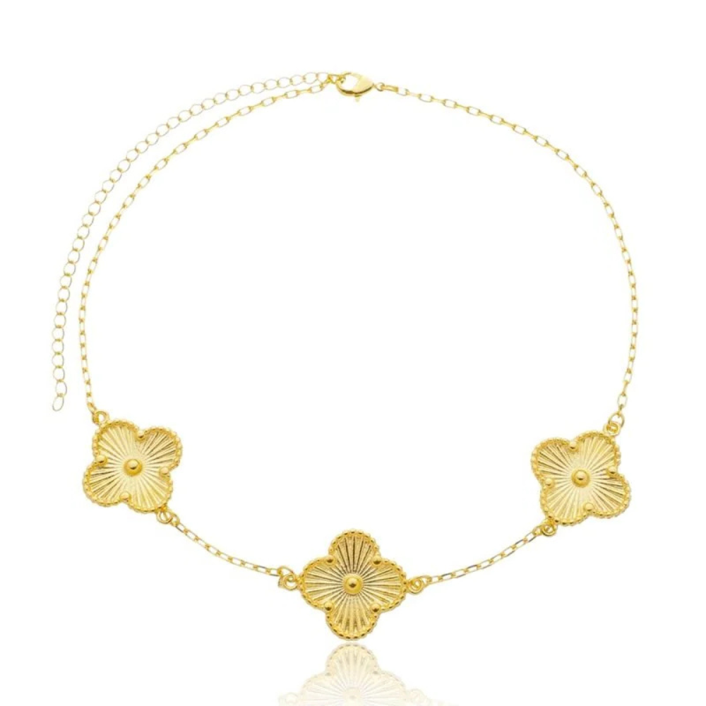 Choker Trevo Grande - Dourado