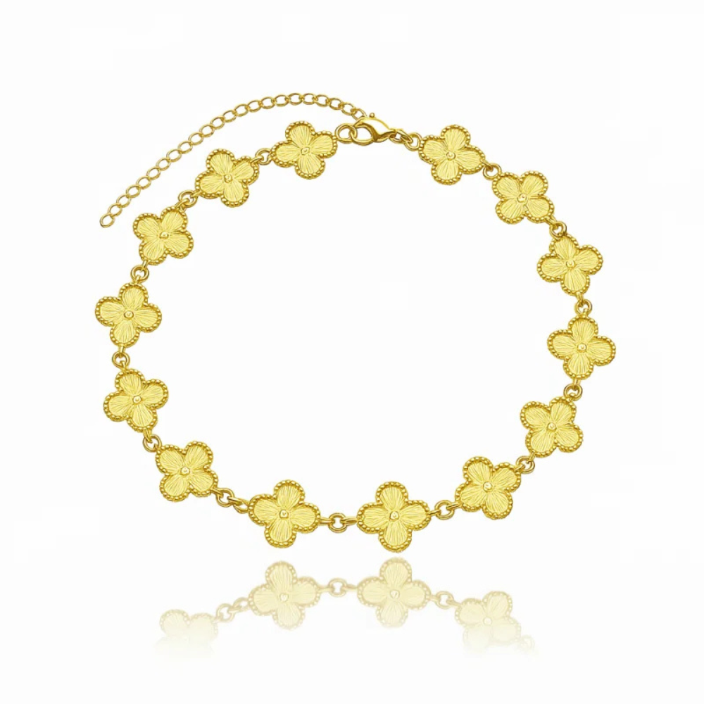 Choker Trevos Clássico 18mm - Dourado