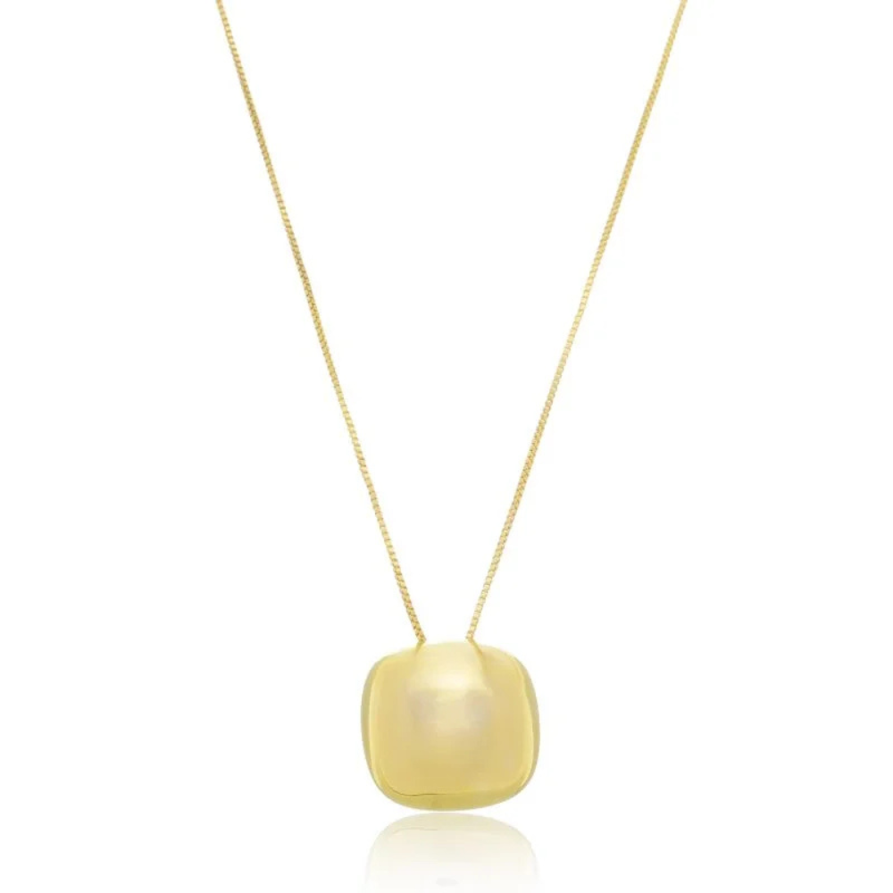 Colar Volume Quadrado - Dourado