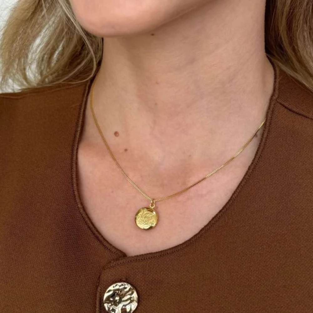 Colar Relicário Sentimentos Personalizado - Dourado