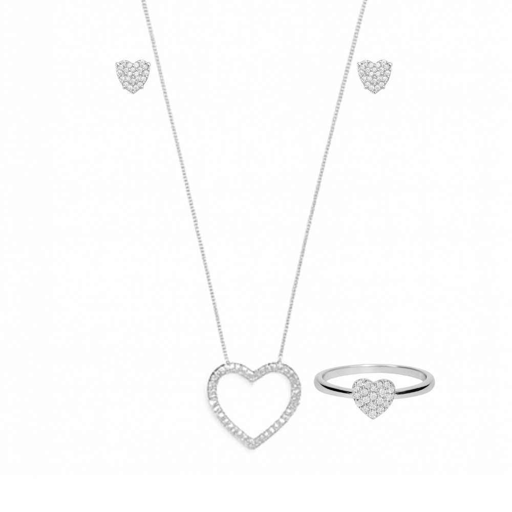 Conjunto Silver Romance - Prata