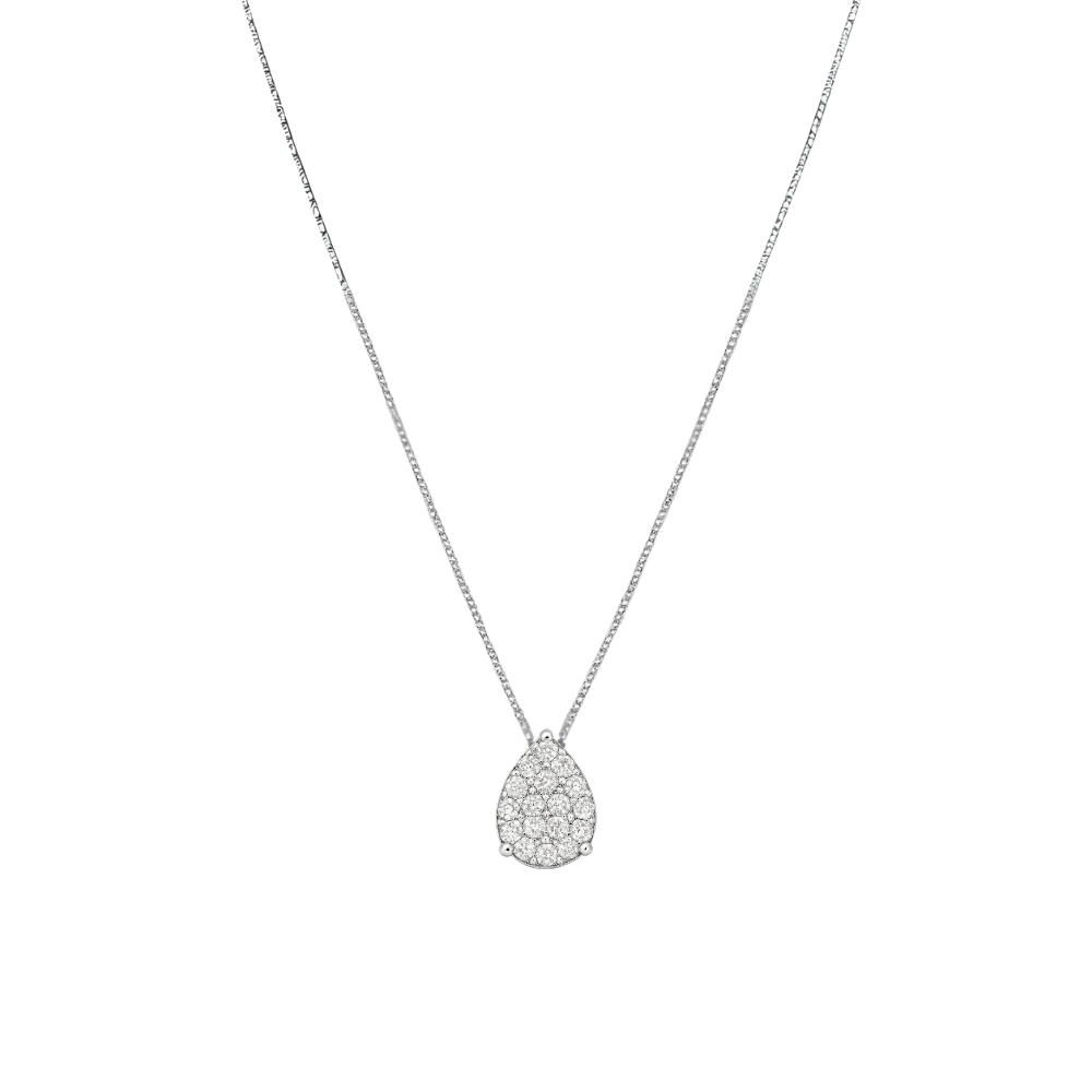 Kit Colar e Anel Gota de Luz - Prata