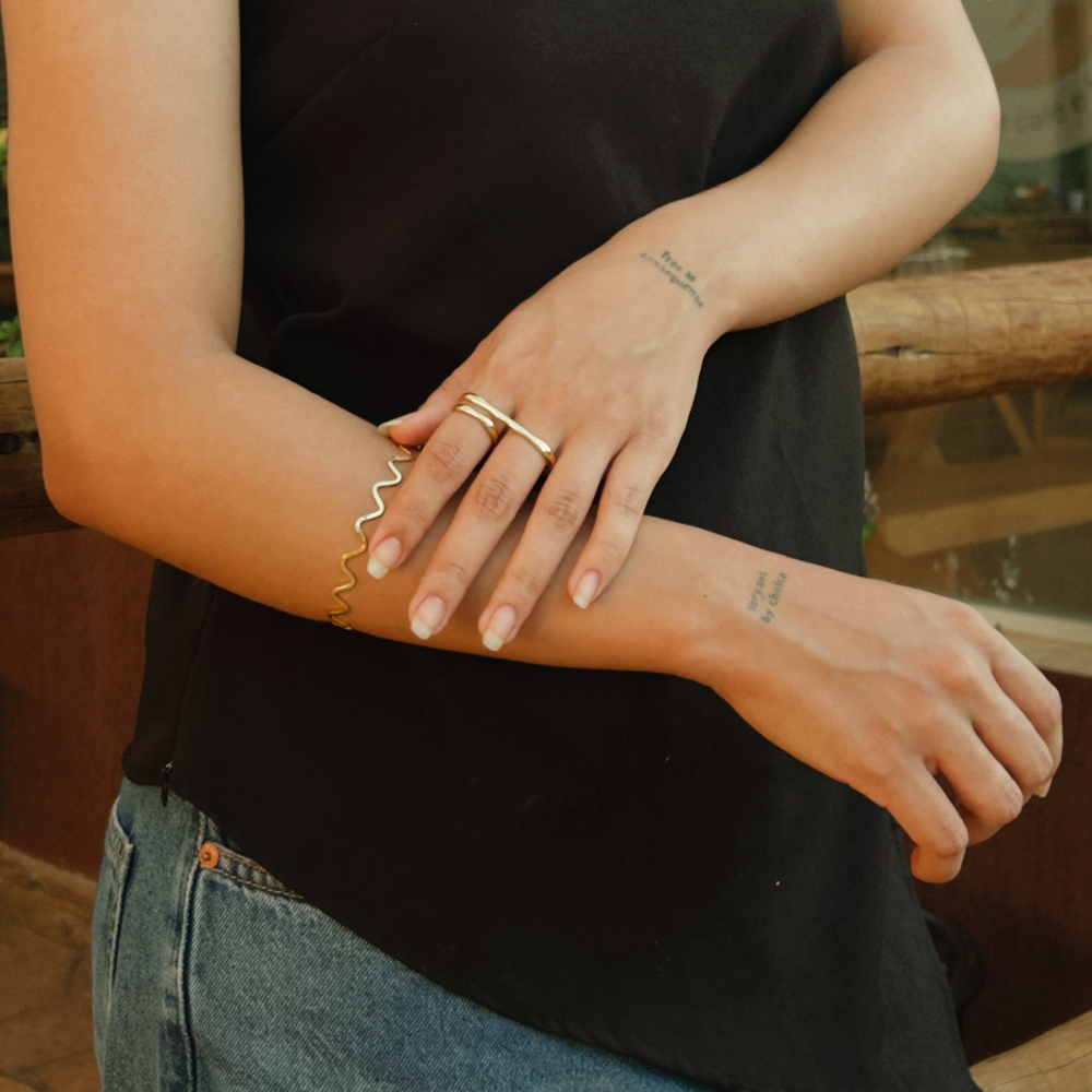 Bracelete Antebraço Maré - Dourado