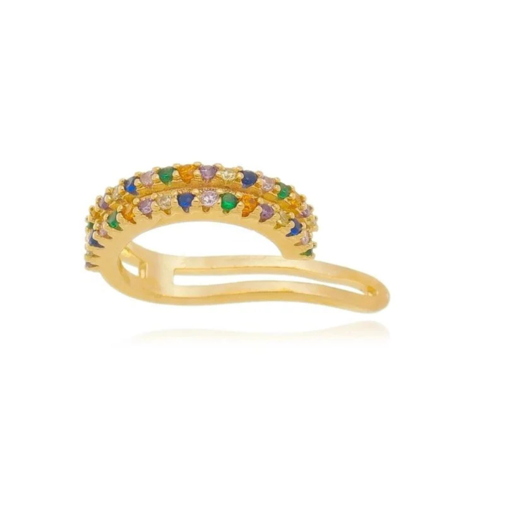 Piercing Fake Duplo Aurora - Dourado