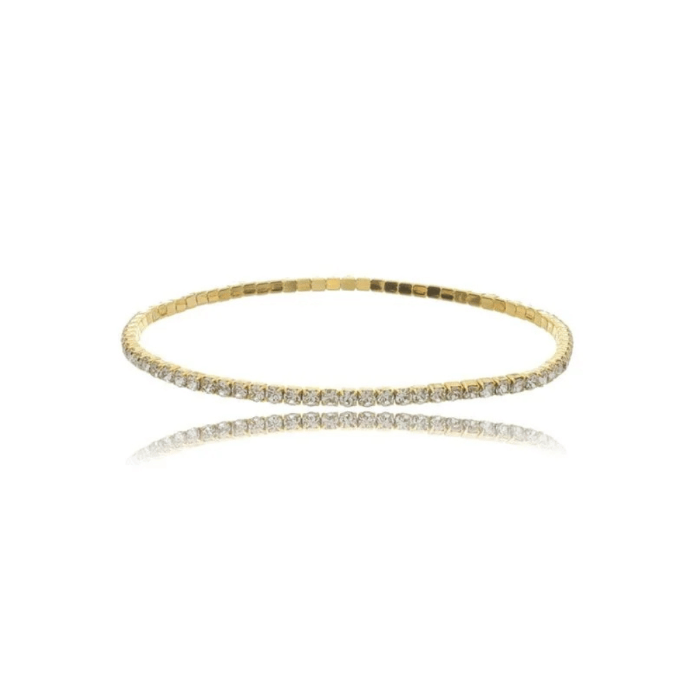Pulseira Riviera Cristal - Dourado