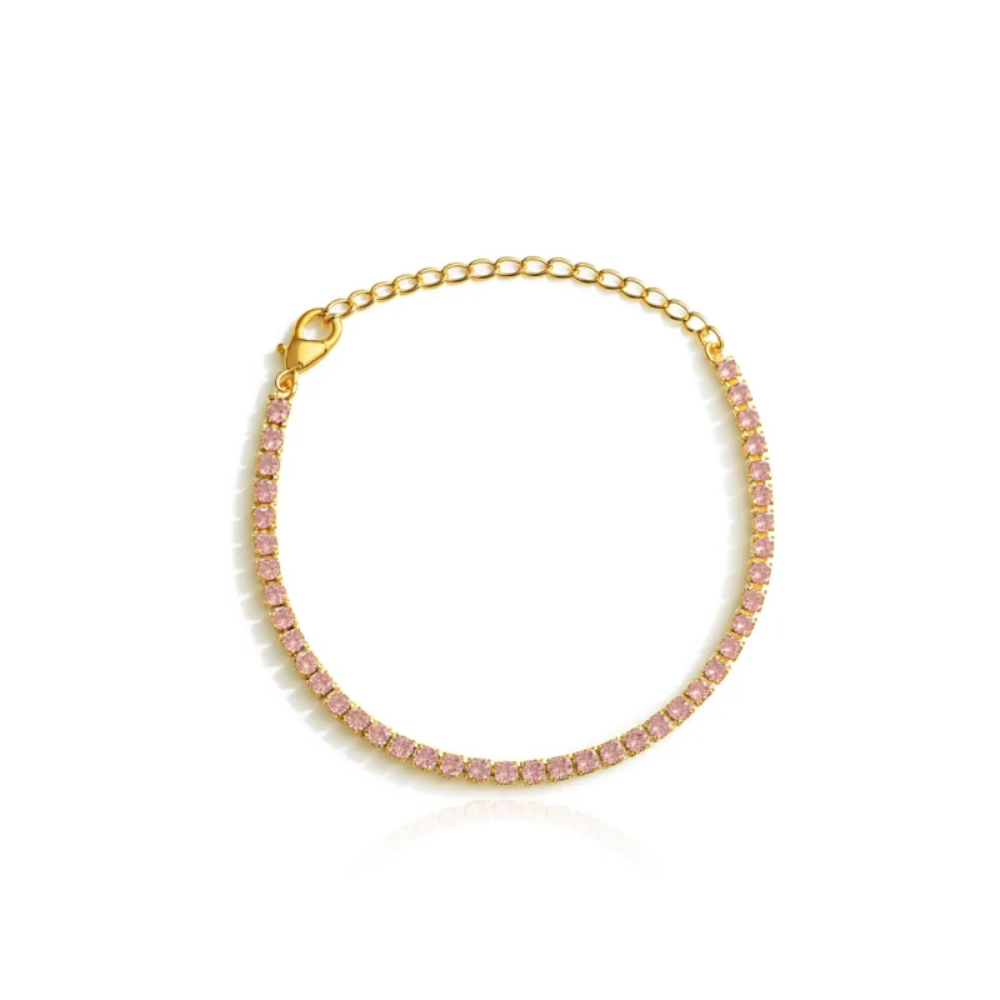 Pulseira Riviera Rosé 2,5mm - Dourado