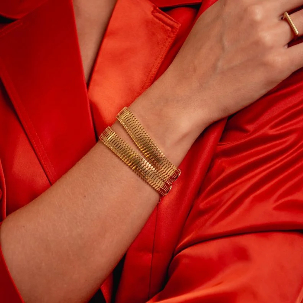 Pulseira Malha Grossa - Dourado