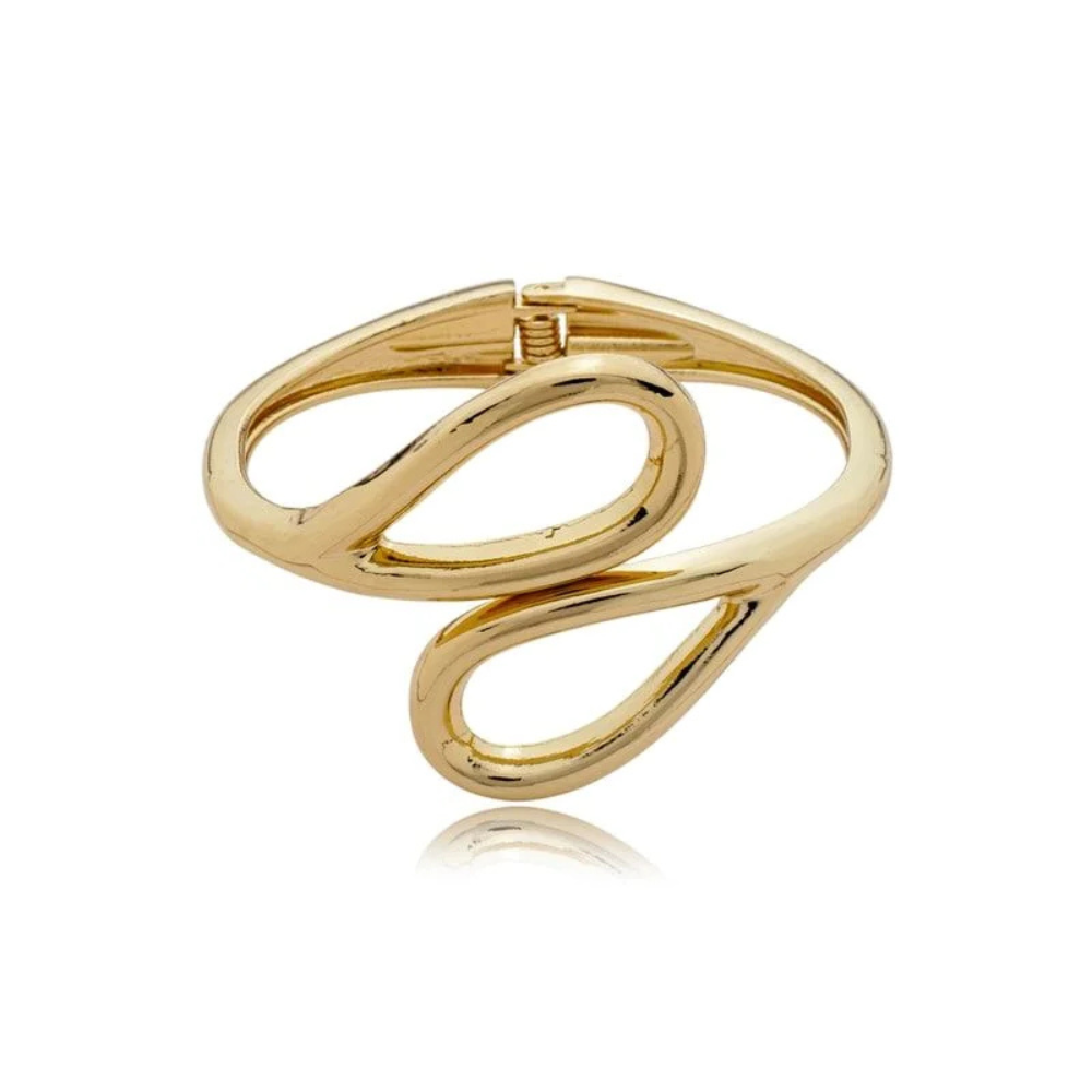 Bracelete Vazado Gotas - Dourado