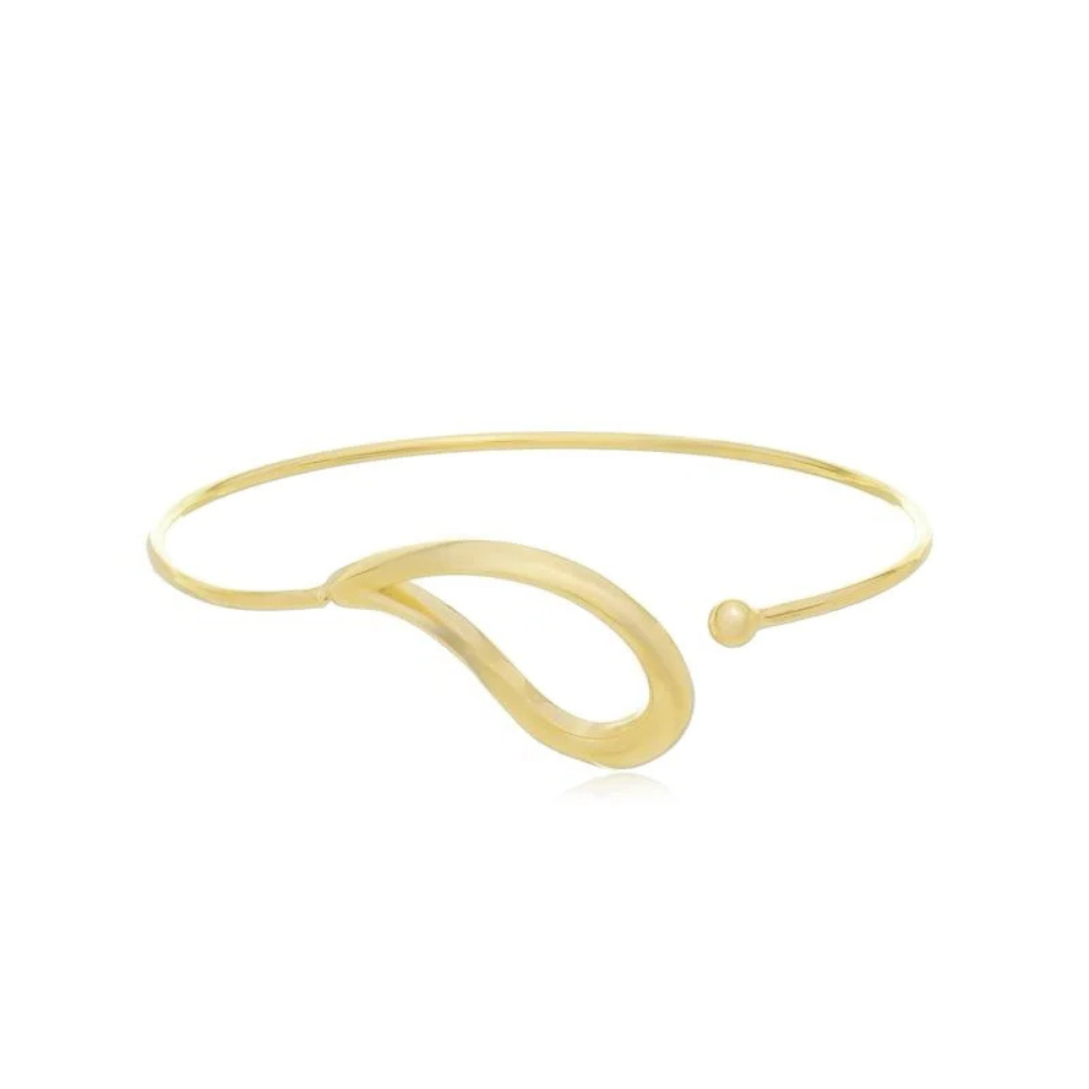 Bracelete Rígido Gota Vazado - Dourado