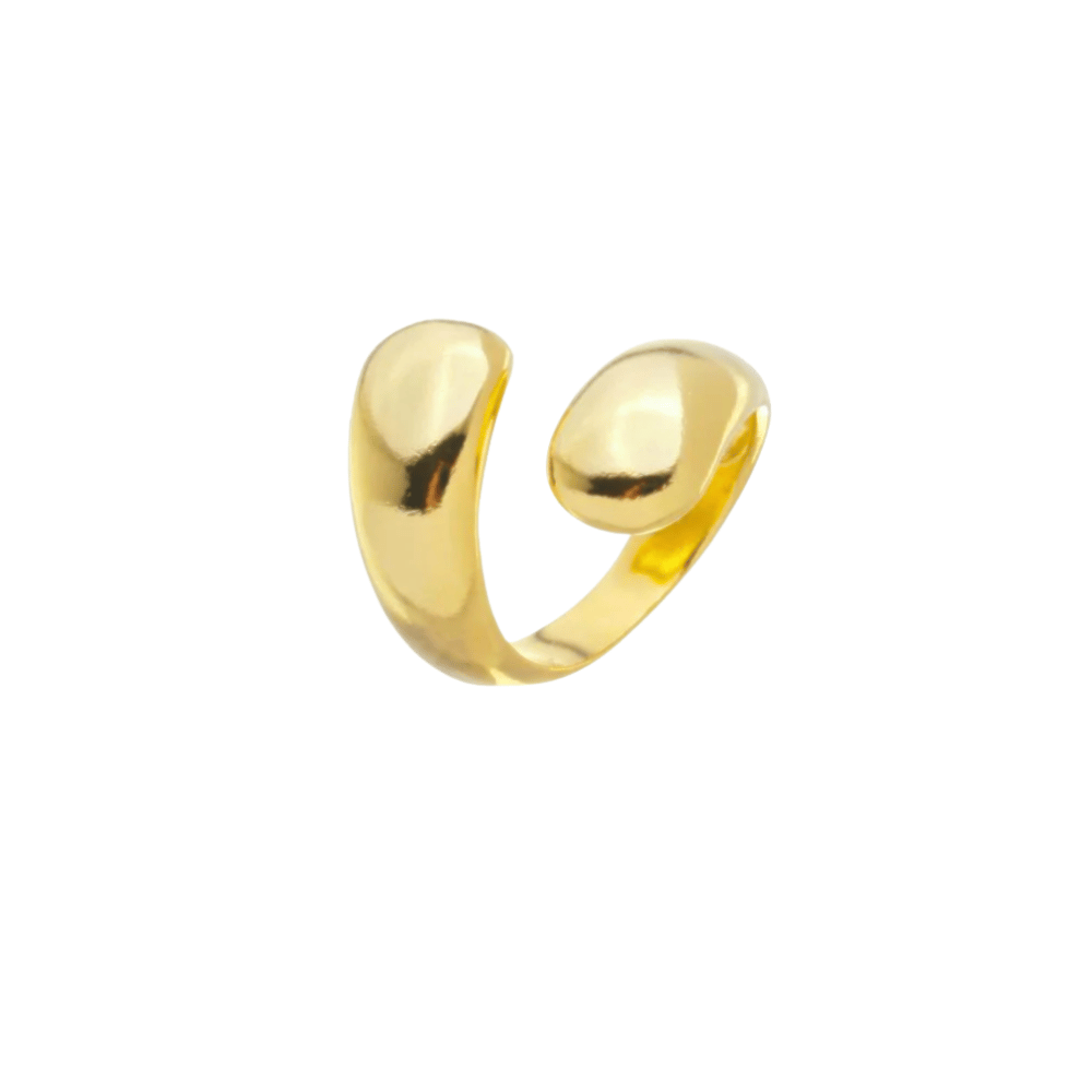 Anel Gota Fluido Ajustável - Dourado