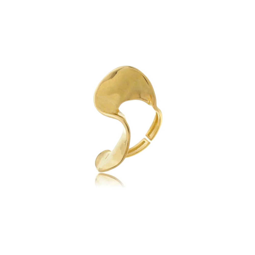Anel Onda - Dourado