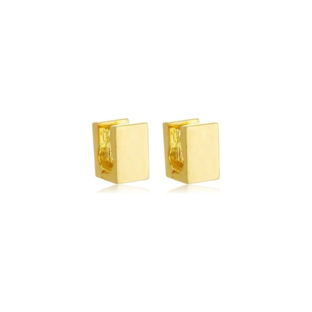 Argola Quadrada P - Dourado
