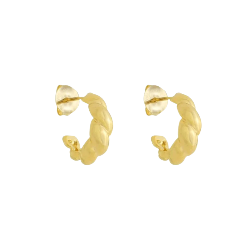 Brinco Argola Croissant  - Dourado