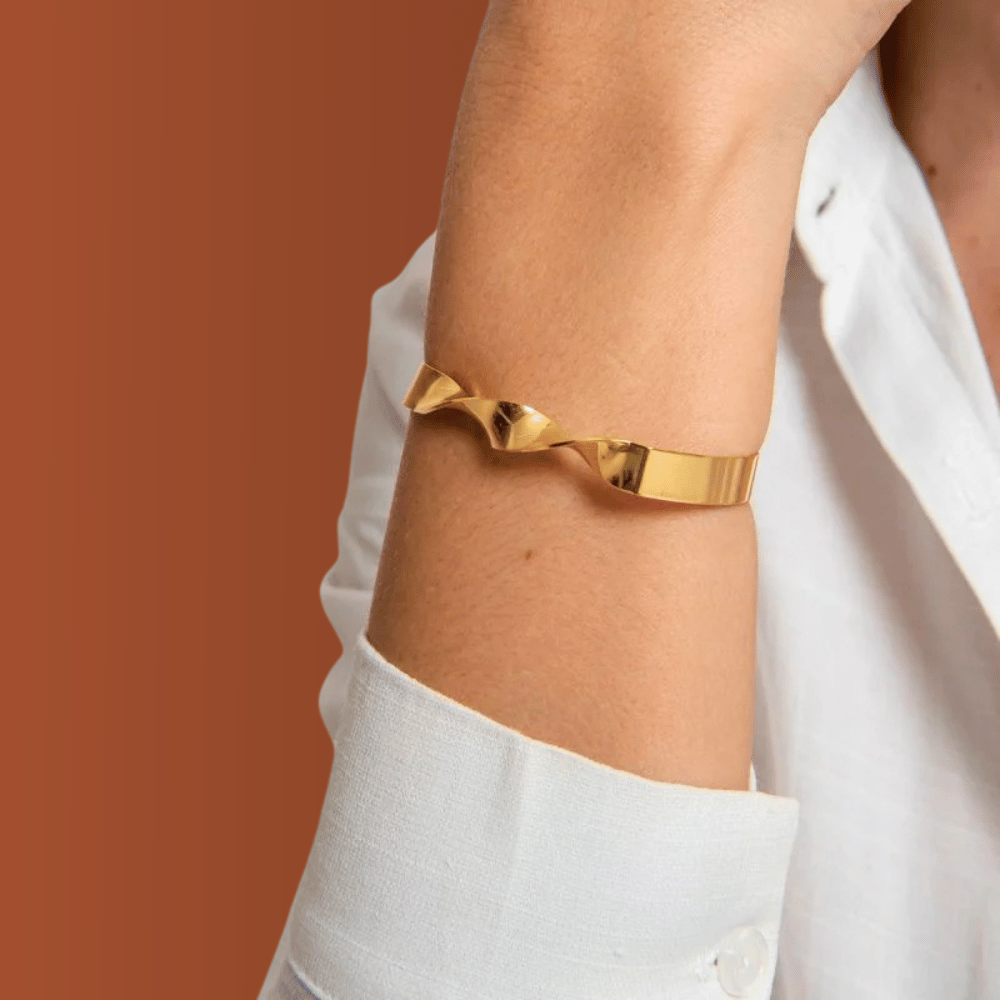 Bracelete Duna Ajustável - Dourado