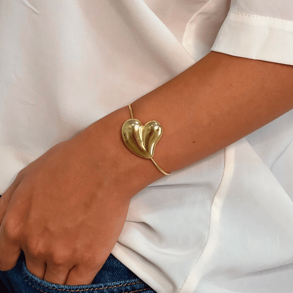 Bracelete Heart Ajustável - Dourado