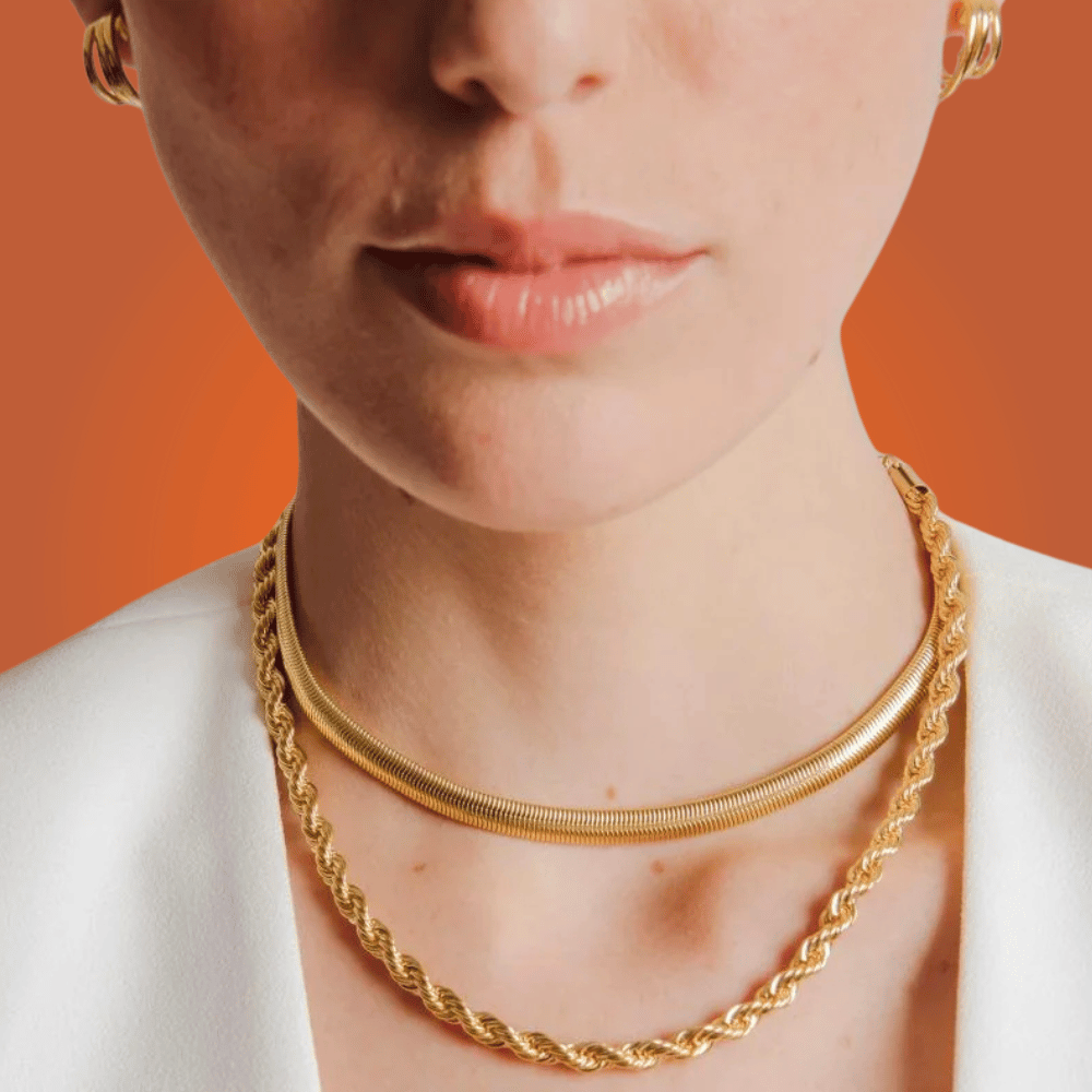 Choker Cordão Baiano 5mm - Dourado
