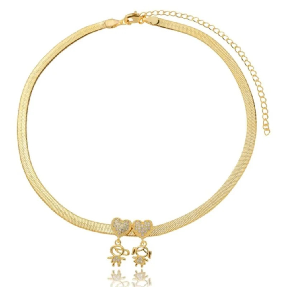 Choker Snake Filho e Filha - Dourado