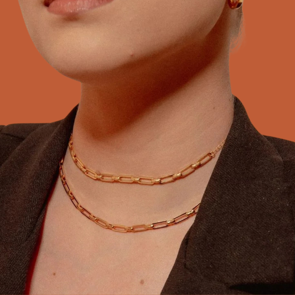 Choker Elos União - Dourado