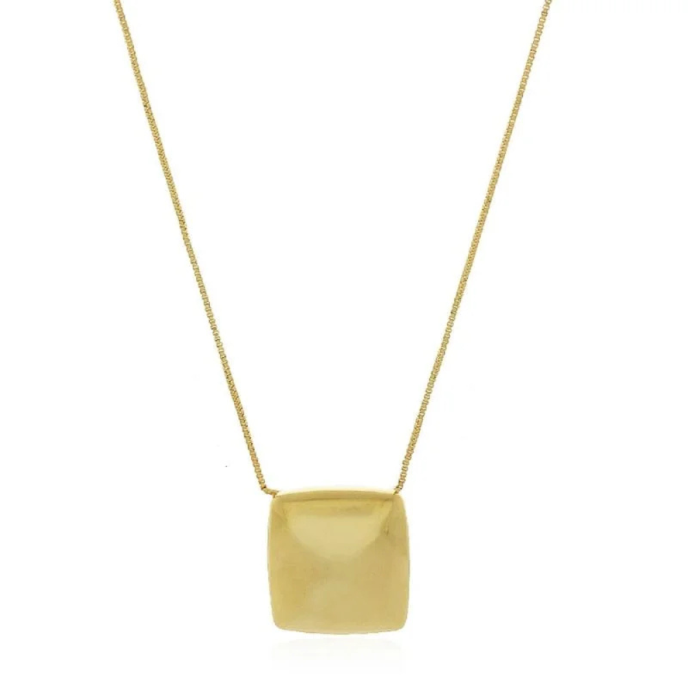 Colar Longo Linha Reta - Dourado