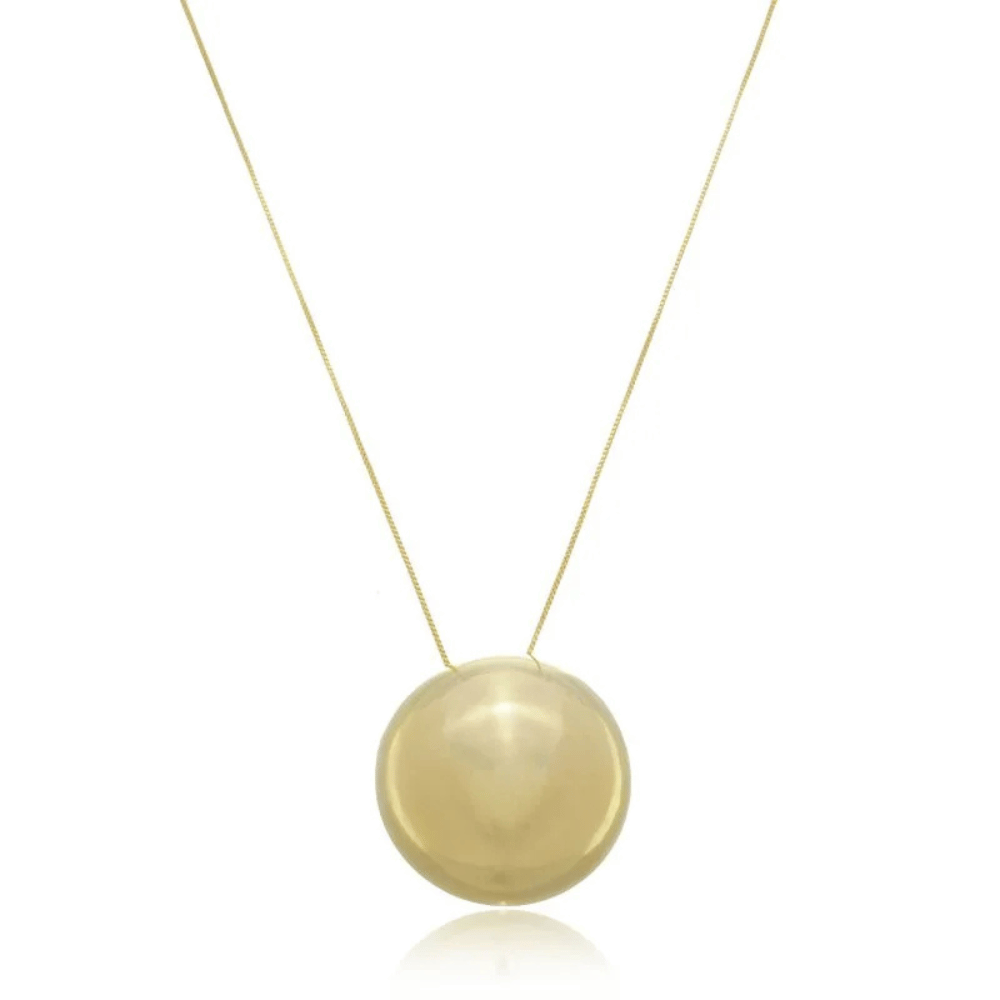 Colar Meia Esfera 36mm - Dourado