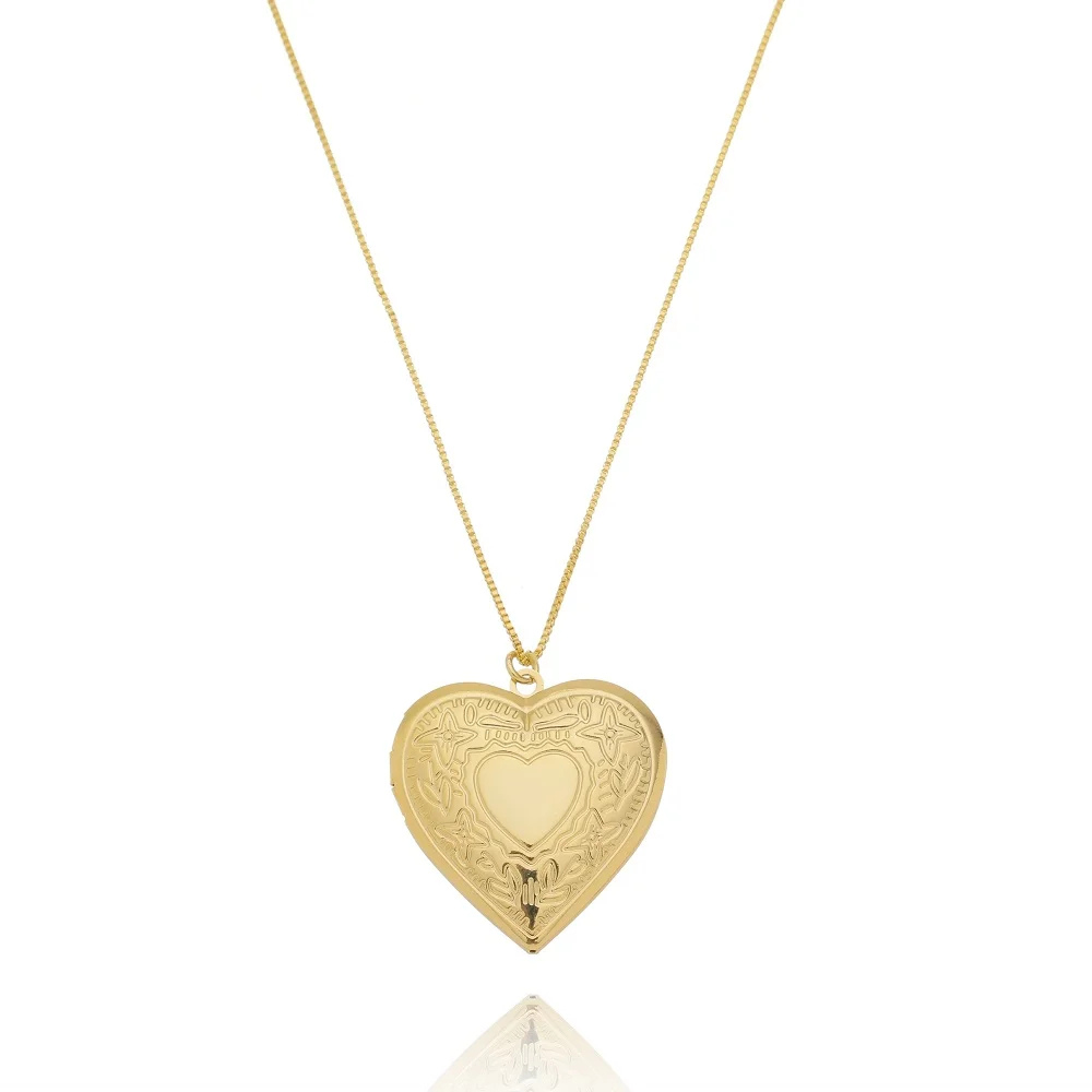 Colar Relicário Essência do Amor Personalizado - Dourado