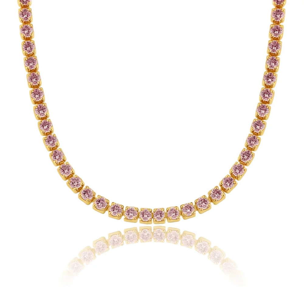 Choker Riviera Rosé 2,5mm - Dourado