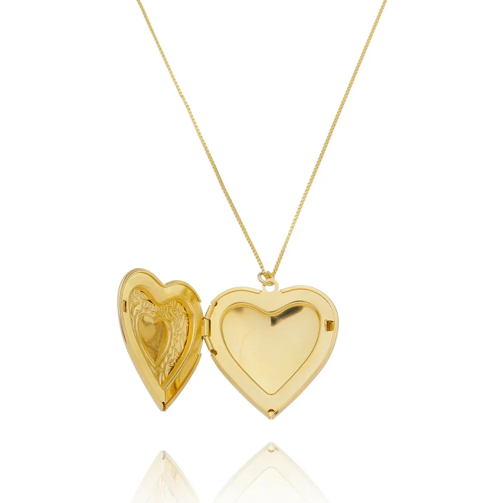 Colar Relicário Essência do Amor Personalizado - Dourado