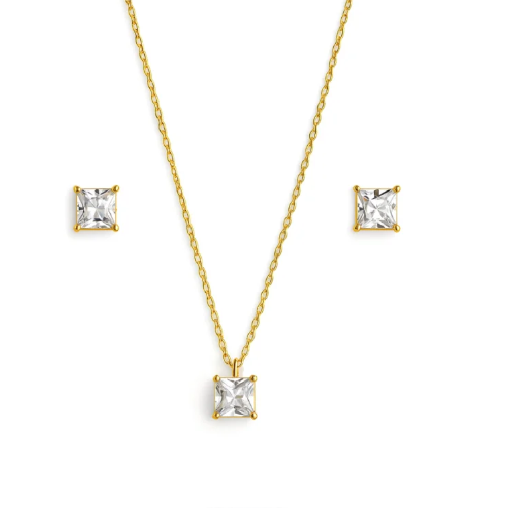 Conjunto Classic Square - Dourado