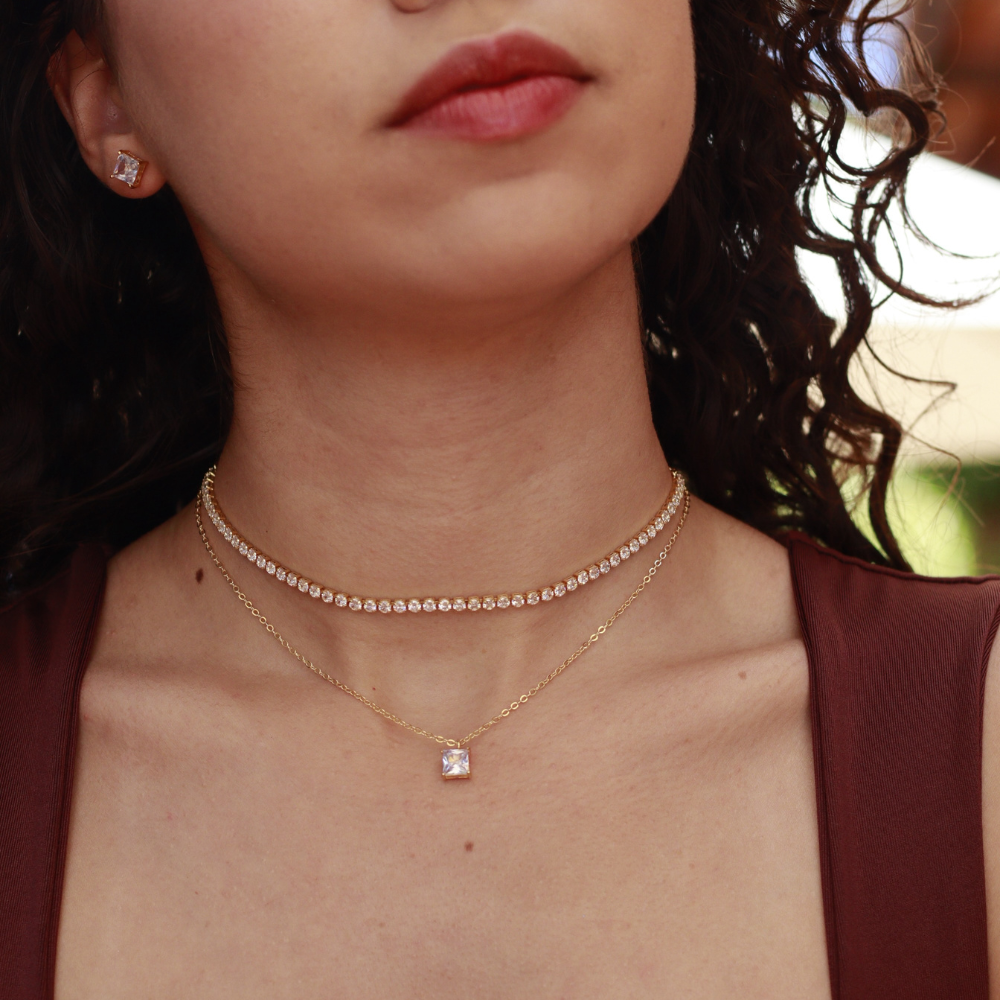 Conjunto Classic Square - Dourado